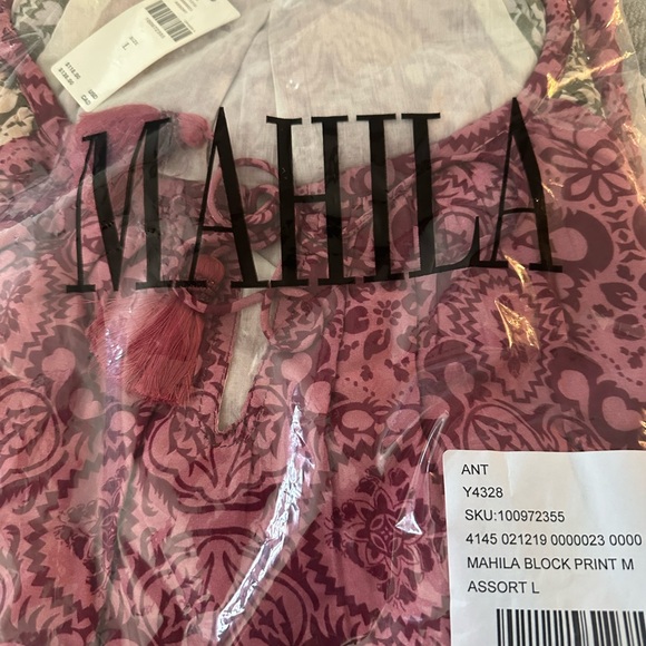 New in package Anthropologie Mahila block print dress - Picture 2 of 2